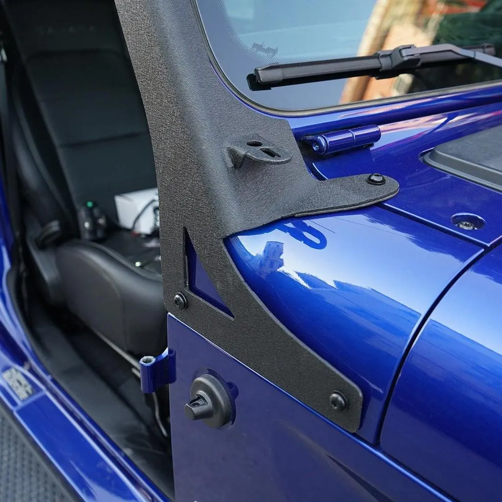 52" 5D-PRO Series LED Light Bars   3" 80W LED Pods Lights   52" Straight Light Bar 2 IN 1 Windshield Mounting Brackets for 2018-2021 Jeep Wrangler JL