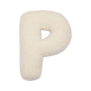 Boucle Letter Cushion P | Teddy Letter Cushion