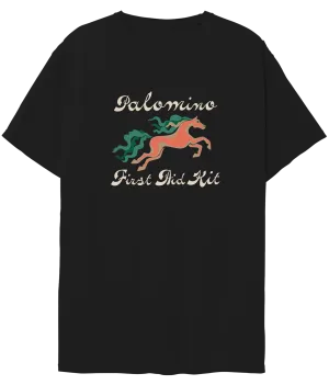 Horse Illustration Black T-Shirt