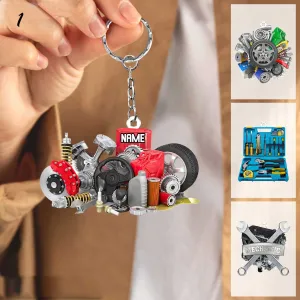 New Release Personalized Mechanic Acrylic Keychain for Mechanic