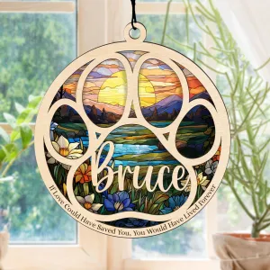 Personalized Pet Memorial Suncatcher with Custom Dog Breed and Name, Dog Memorial Suncatcher SC40