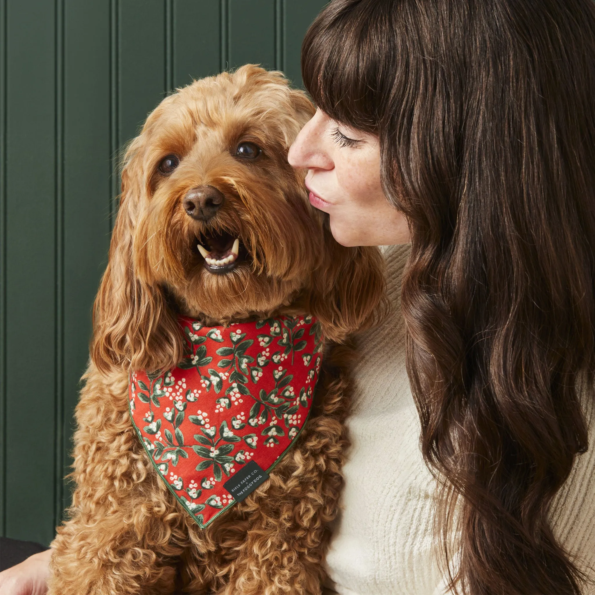 The Foggy Dog x Rifle Paper Co. Bandana - Mistletoe
